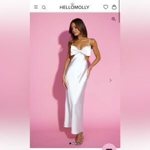 White Bow Detail Dress